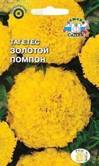 Купить оптом в Ботанике семена Бархатцы Золотой помпон Сед бренд СеДеК
