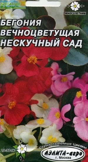 Купить оптом в Ботанике семена Бегония Нескучный сад смесь Аэл бренд Аэлита