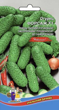 Купить оптом в Ботанике семена Огурец Форсаж F1 УД бренд Уральский дачник