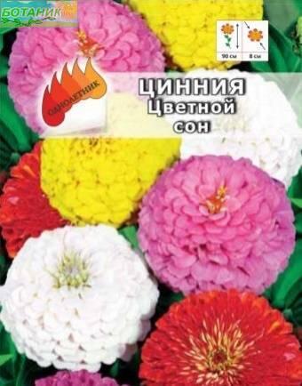 Купить оптом в Ботанике семена Цинния Цветной сон Аэл бренд Аэлита
