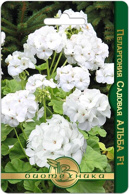 Купить оптом в Ботанике семена Пеларгония Альба F1 Био бренд Биотехника