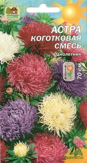 Купить оптом в Ботанике семена Астра Коготковая смесь Наш бренд Наш сад