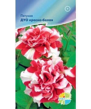 Купить оптом в Ботанике семена Петуния Дуо Красно-белая Акв бренд Акварель