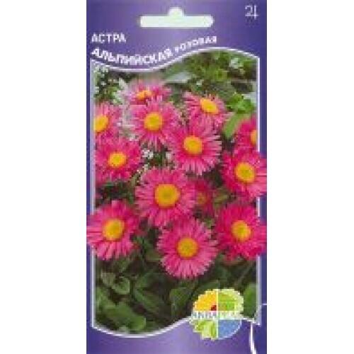 Купить оптом в Ботанике семена Астра Альпийская розовая Акв бренд Акварель