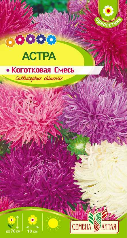 Купить оптом в Ботанике семена Астра Коготковая смесь СА бренд Семена Алтая