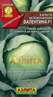 Купить оптом в Ботанике семена Капуста белокочанная Валентина Аэл бренд Аэлита