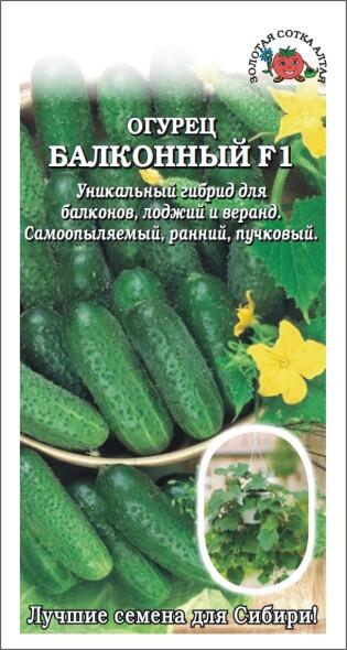Купить оптом в Ботанике семена Огурец Балконный F1 ЗС бренд Золотая сотка