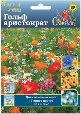 Купить оптом в Ботанике семена Газон цветущий Гольф Аристократ НК бренд НК