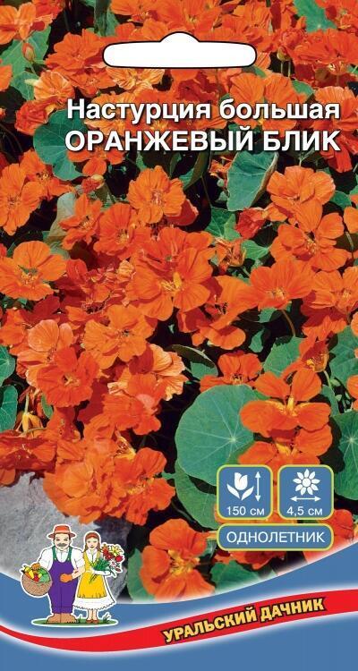 Купить оптом в Ботанике семена Настурция Оранжевый блик УД бренд Уральский дачник