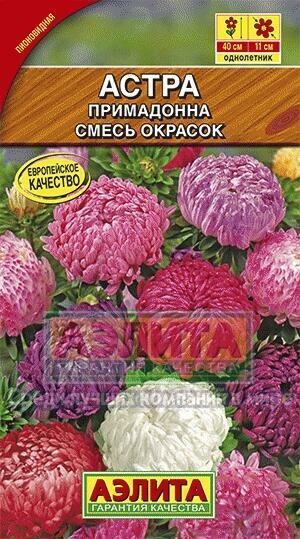 Купить оптом в Ботанике семена Астра Примадонна смесь Аэл бренд Аэлита