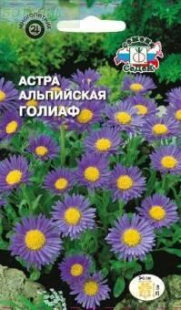 Купить оптом в Ботанике семена Астра Голиаф альпийская Сед бренд СеДеК