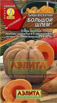 Купить оптом в Ботанике семена Тыква Большой шлем Аэл бренд Аэлита
