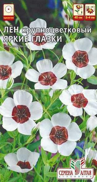 Купить оптом в Ботанике семена Лен Яркие глазки СА бренд Семена Алтая