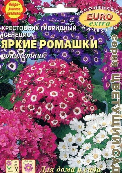 Купить оптом в Ботанике семена Крестовник Яркие ромашки БП Аэл бренд Аэлита