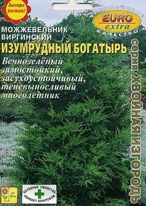 Купить оптом в Ботанике семена Можжевельник Изумрудный богатырь Аэл бренд Аэлита