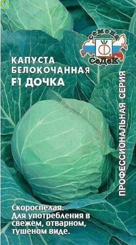 Купить оптом в Ботанике семена Капуста белокочанная Дочка F1 Сед бренд СеДеК