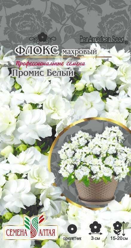 Купить оптом в Ботанике семена Флокс Промис белый СА бренд Семена Алтая